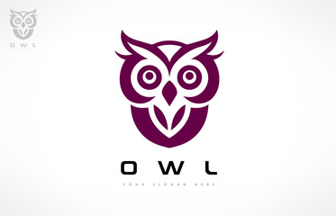 Owl bird logo vector. Animal design.