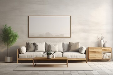 Modern interior. Light living room.