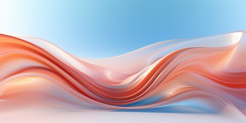 Abstract colorful ribbons wavy background, Abstract silk or satin fabric with smooth folds, 3d illustration. generative ai 
