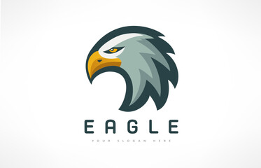 Eagle logo bird vector. Animal design.