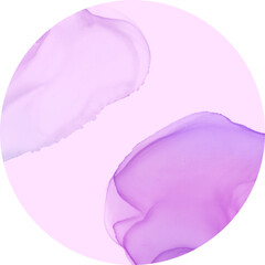 Pastel alcohol ink fluid art painting circle background
