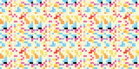 Pixelated Colorful Vibrant Geometric grid modern abstract pixel Noise Vector texture, Tile seamless pattern background