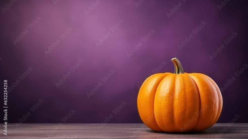 Wall mural Cinematic Orange Colored Pumpkin Photography AI Generated