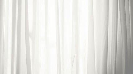 Obraz premium Light and shadows cast by curtains and silhouettes on a white wall Bright day sunlight Template empty area for text