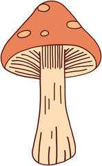 doodle freehand sketch drawing of wild mushroom mushroom.