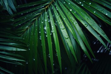 Tropical Palm Tree with Vibrant Green Leaves AI Generated