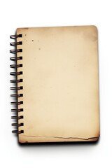 Simple Blank Notebook on White Background AI Generated