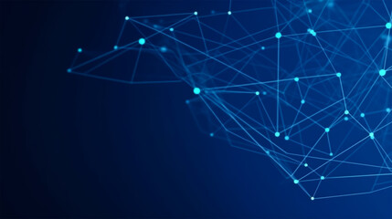Technology connection digital data concept, Abstract lines and dots connect background