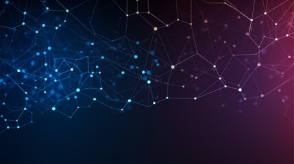 Technology connection digital data concept, Abstract lines and dots connect background