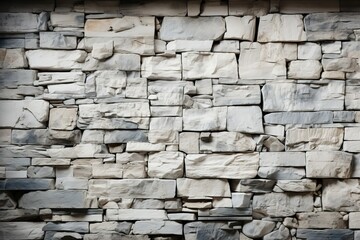Fond de texture de mur de brique crème et blanche. Maçonnerie et revêtement de sol en pierre à l'intérieur de la conception de vieux modèles de roche, ia