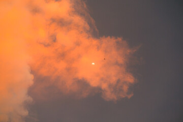 sunset sky with clouds, sunset in the sky, sky at sunset, sunset in Pontianak city, clouds in the sky, sunset over the Kapuas River Pontianak, sunset over the city, red sunset sky, red sky and clouds