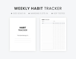 Weekly habit tracker printable
