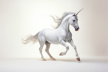 Naklejka na ściany i meble Enchanting Elegance: Studio Full-Length Unicorn