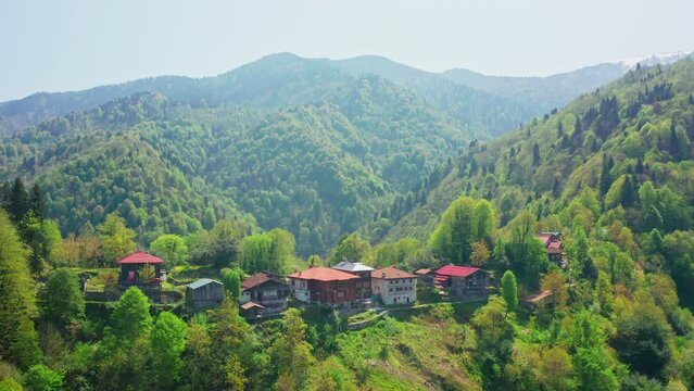 Aerial view of Rize &Ccedil;amlıhemşin
