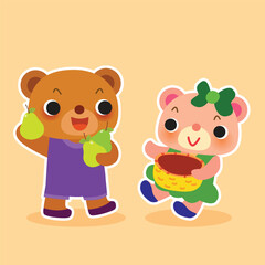 vector character animal cute cartoon