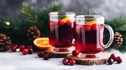 Delicious Cranberry Hot Tea Recipe in a Magazine AI Generated