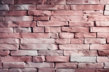 Obraz premium Fond de texture de mur de brique rose et blanc pastel. Pile de conception de maçonnerie de modèle de brique. Décoration de toile de fond de conception de maison ou de bureau, ia 