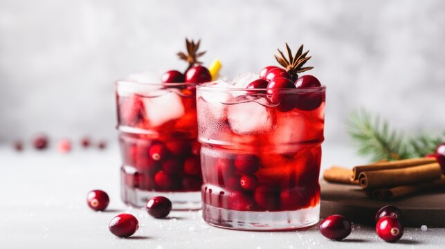 Delicious Cranberry Hot Tea in a Recipe Magazine AI Generated