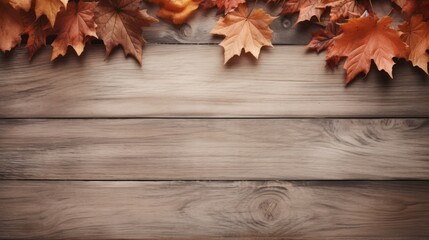 Naklejka na ściany i meble Beautiful Maple Wood Shabby Chic Background Image AI Generated
