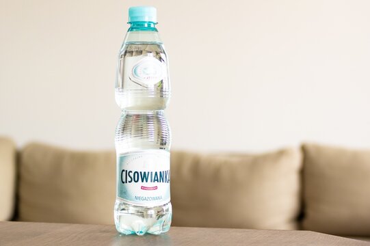Cisowianka natural water from Poland in small 500ml plastic bottle