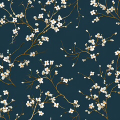 Fototapeta na wymiar seamless floral pattern with flowers,illustration,beauty,Ai generated