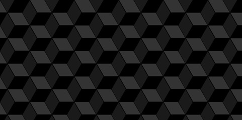 Seamless geometric background dark black cube and paper texture with stripes Pattern of dots paper a seamless geometric back and gray cube pattern background.	