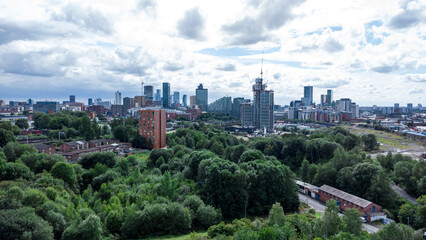 Fototapeta premium Skyline desde la ciudad de MANCHESTER (UK)