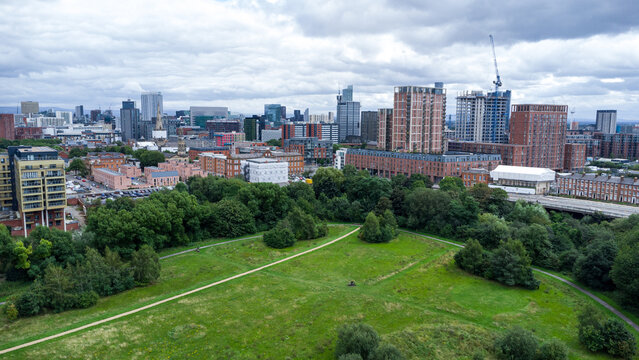 Skyline desde la ciudad de MANCHESTER (UK)