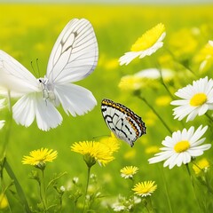 Butterfly on a daisy