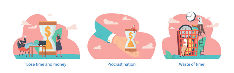 Lose Time and Money. Consequences Of Poor Decisions Or Wasteful Actions That Result In Both A Loss Of Valuable Resources
