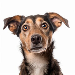 Clipart - a friendly dog making eye contact with the camera
