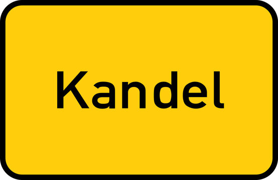 City sign of Kandel - Ortsschild von Kandel