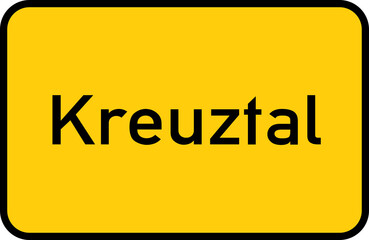 City sign of Kreuztal - Ortsschild von Kreuztal