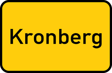 City sign of Kronberg - Ortsschild von Kronberg