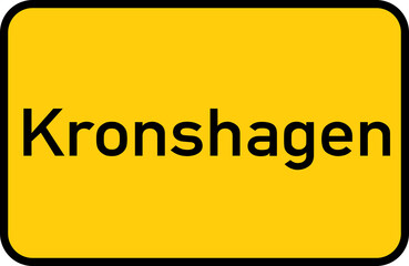 City sign of Kronshagen - Ortsschild von Kronshagen