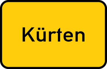 City sign of Kürten - Ortsschild von Kürten