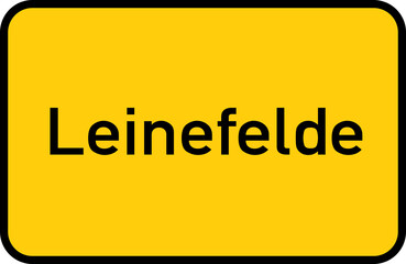 City sign of Leinefelde - Ortsschild von Leinefelde