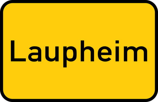 City sign of Laupheim - Ortsschild von Laupheim