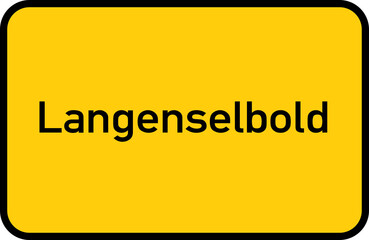 City sign of Langenselbold - Ortsschild von Langenselbold