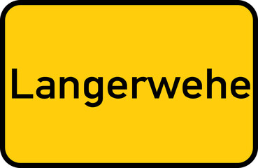 City sign of Langerwehe - Ortsschild von Langerwehe