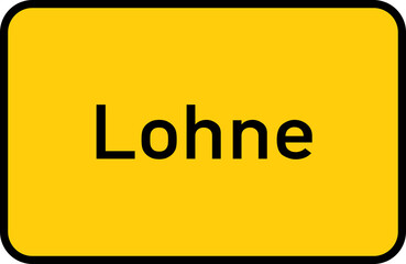 City sign of Lohne - Ortsschild von Lohne