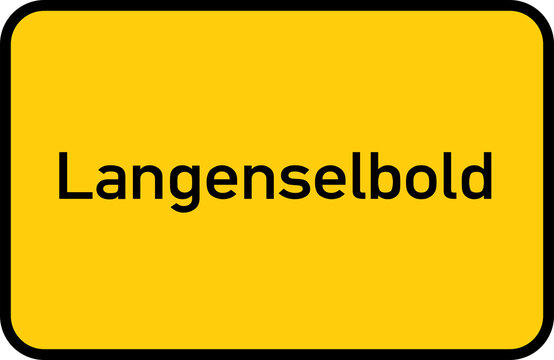 City sign of Langenselbold - Ortsschild von Langenselbold