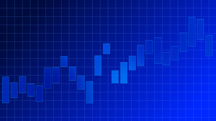 Abstract graph chart of stock market trade  business background.