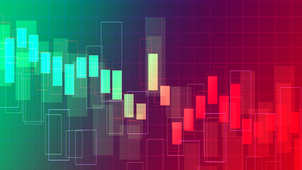 Abstract graph chart of stock market trade  business background.