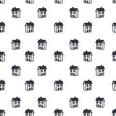 Seamless pattern with house 