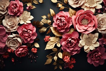 Wedding invitation backround rustic farmstyle field flowers.