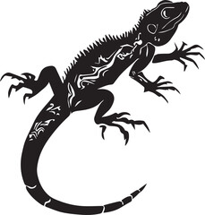 Lizard Vector silhouette illustration