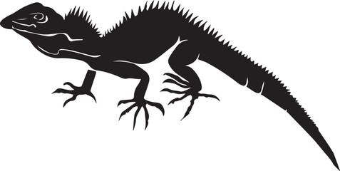 Lizard Vector silhouette illustration