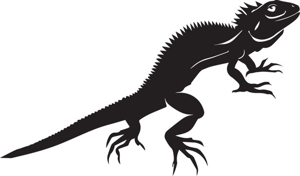 Lizard Vector silhouette illustration