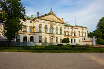 Krasinski Palace and garden or Palace of the Commonwealth, baroque palace and garden built in 17th...